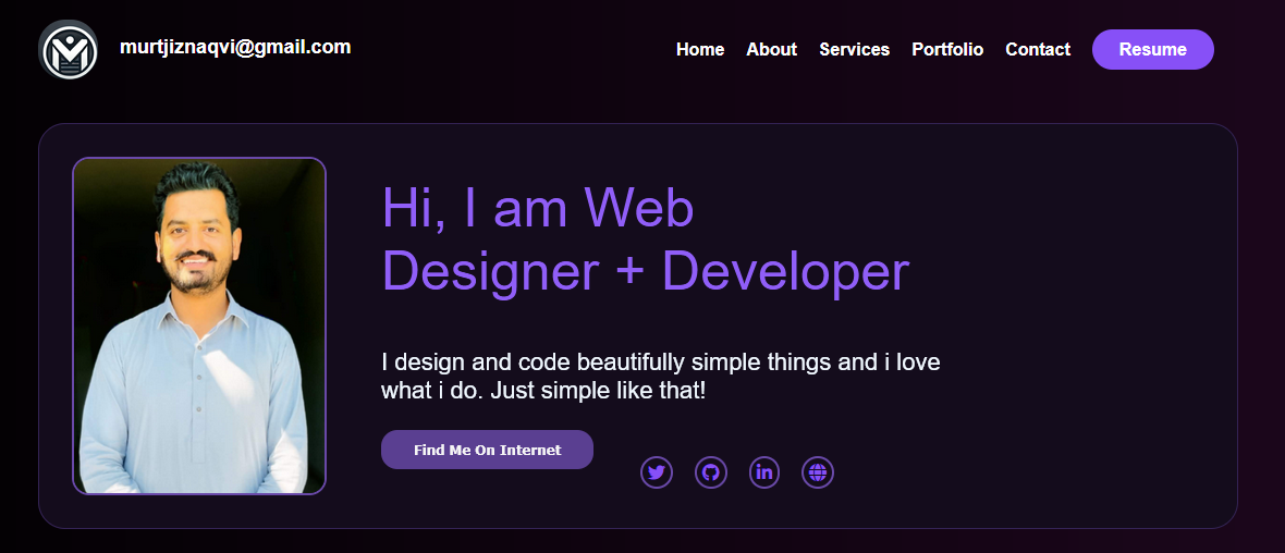 Portfolio Website screenshot